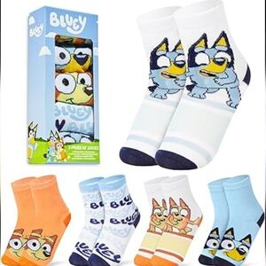 Bluey Kids 5 Pack Socks NWT Sz 7-8.5